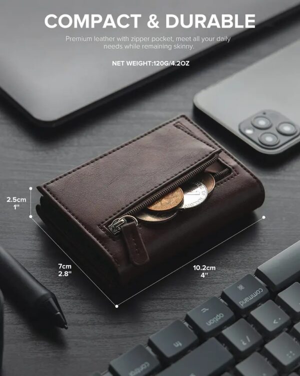 Pecan Brown : Card Holder Wallet + icard Tracker - iphone | ipad - Image 4