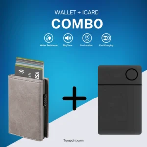 Olympus Grey : Card Holder Wallet + icard Tracker - iphone | ipad
