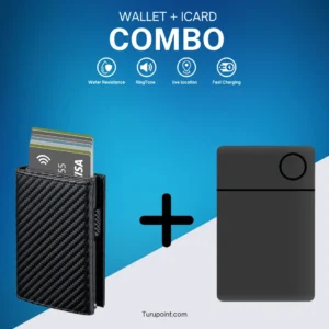Carbon Fiber : Card Holder Wallet + icard Tracker - iphone | ipad