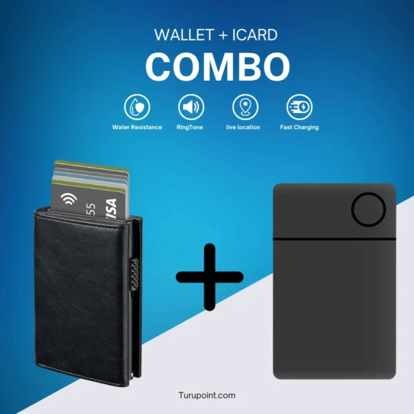 Just Black : Card Holder Wallet + icard Tracker - iphone | ipad