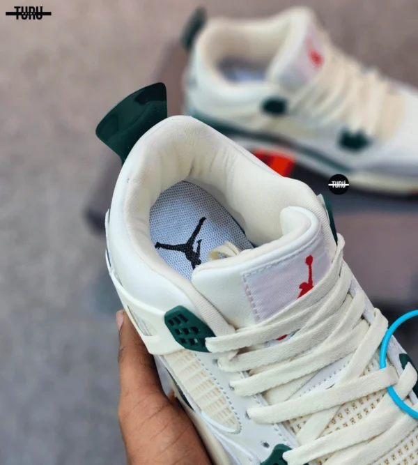 SB x Air Jordan 4 Retro Sail White Pine Green - Image 4