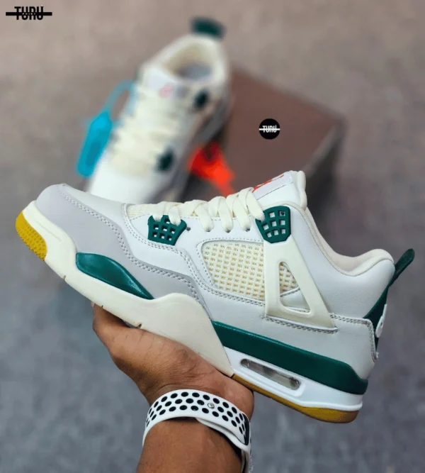 SB x Air Jordan 4 Retro Sail White Pine Green - Image 2