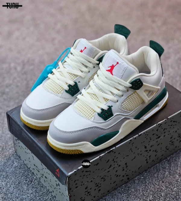 SB x Air Jordan 4 Retro Sail White Pine Green - Image 9