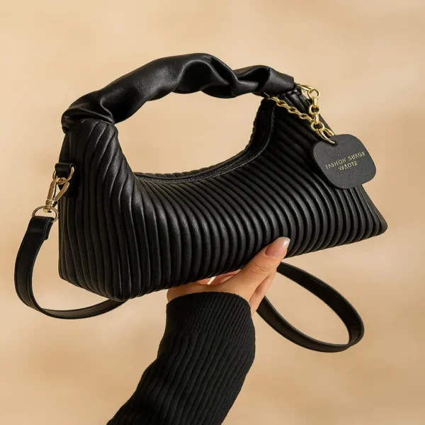 Vertical Texture Female Handbag - Image 2