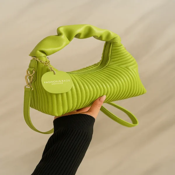 Vertical Texture Female Handbag - Image 3